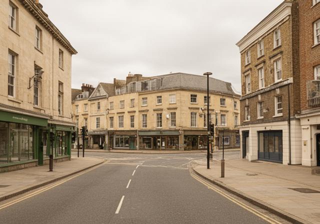 Street-level location reference for West Lane in Havant, with nearby buildings and a quiet roadside view